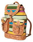 American Darling Hand Tooled Saddle Blanket Genuine Leather Women Bag Western Handbag Purse