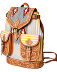 American Darling Hand Tooled Saddle Blanket Genuine Leather Women Bag Western Handbag Purse