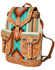 American Darling Hand Tooled Saddle Blanket Genuine Leather Women Bag Western Handbag Purse