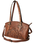 American Darling Hand Tooled Genuine Leather Women Bag Western Handbag Purse