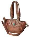 American Darling Hand Tooled Genuine Leather Women Bag Western Handbag Purse