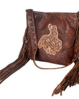 American Darling Hand Tooled Genuine Leather Women Bag Western Handbag Purse