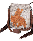 American Darling Hand Tooled Genuine Leather Women Bag Western Handbag Purse