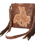 American Darling Hand Tooled Genuine Leather Women Bag Western Handbag Purse