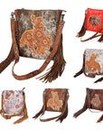 American Darling Hand Tooled Genuine Leather Women Bag Western Handbag Purse
