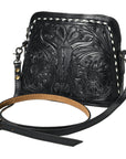 American Darling Hand Tooled Genuine Leather Women Bag Western Handbag Purse