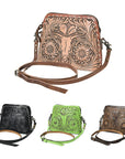 American Darling Hand Tooled Genuine Leather Women Bag Western Handbag Purse