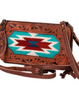 American Darling Hand Tooled Hair On Genuine Leather Women Bag Western Handbag Purse