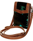 American Darling Cell Phone Holder Hair On Genuine Leather women bag western handbag purse