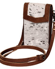 American Darling Cell Phone Holder Hair On Genuine Leather women bag western handbag purse