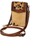 American Darling Cell Phone Holder Hair On Genuine Leather women bag western handbag purse