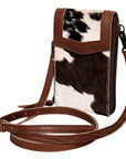 American Darling Cell Phone Holder Hair On Genuine Leather women bag western handbag purse