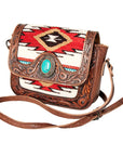 American Darling Hand Tooled Saddle Blanket Genuine Leather Women Bag Western Handbag Purse