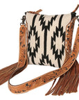 American Darling Hand Tooled Saddle Blanket Genuine Leather Women Bag Western Handbag Purse