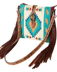 American Darling Hand Tooled Saddle Blanket Genuine Leather Women Bag Western Handbag Purse