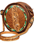 American Darling Hand Tooled Genuine Leather Women Bag Western Handbag Purse