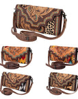 American Darling Hand Tooled Genuine Leather Women Bag Western Handbag Purse