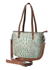 American Darling Tote Crocodile Embossed Genuine Leather Women Bag Western Handbag Purse
