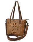 American Darling Tote Crocodile Embossed Genuine Leather Women Bag Western Handbag Purse