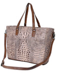 American Darling Crocodile Embossed Genuine Leather Women Bag Western Handbag Purse