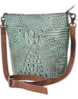American Darling Crossbody Crocodile Embossed Genuine Leather Women Bag Western Handbag Purse