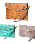 American Darling Crocodile Embossed Genuine Leather Women Bag Western Handbag Purse