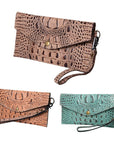 American Darling Crocodile Embossed Genuine Leather Women Bag Western Handbag Purse