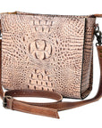 American Darling Crocodile Embossed Genuine Leather Women Bag Western Handbag Purse