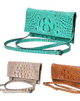 American Darling Crocodile Embossed Genuine Leather Women Bag Western Handbag Purse