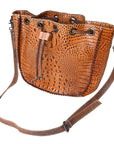 American Darling Crocodile Embossed Genuine Leather Women Bag Western Handbag Purse