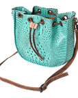 American Darling Crocodile Embossed Genuine Leather Women Bag Western Handbag Purse