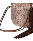 American Darling Crocodile Embossed Genuine Leather Women Bag Western Handbag Purse
