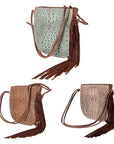 American Darling Crocodile Embossed Genuine Leather Women Bag Western Handbag Purse