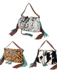 American Darling Hobo Hair-On Genuine Leather Women Bag Western Handbag Purse