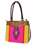 American Darling Tote Hand Tooled Saddle Blanket Genuine Leather Women Bag Western Handbag Purse