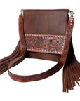 American Darling Large Crossbody Hand Tooled Genuine Leather Women Bag Western Handbag Purse