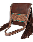 American Darling Large Crossbody Hand Tooled Genuine Leather Women Bag Western Handbag Purse