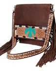 American Darling Large Crossbody Hand Tooled Genuine Leather Women Bag Western Handbag Purse