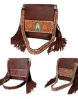 American Darling Large Crossbody Hand Tooled Genuine Leather Women Bag Western Handbag Purse