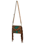 American Darling Envelope Hand Tooled Genuine Leather Women Bag Western Handbag Purse