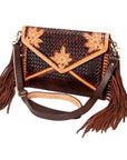 American Darling Envelope Hand Tooled Genuine Leather Women Bag Western Handbag Purse