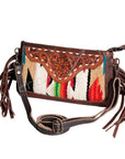 American Darling Small Crossbody Hand Tooled Saddle Blanket Genuine Leather Women Bag Western Handbag Purse