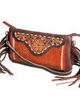 American Darling Small Crossbody Hand Tooled Saddle Blanket Genuine Leather Women Bag Western Handbag Purse