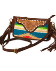American Darling Small Crossbody Hand Tooled Saddle Blanket Genuine Leather Women Bag Western Handbag Purse