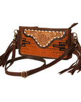 American Darling Small Crossbody Hand Tooled Saddle Blanket Genuine Leather Women Bag Western Handbag Purse