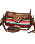 American Darling Small Crossbody Hand Tooled Saddle Blanket Genuine Leather Women Bag Western Handbag Purse