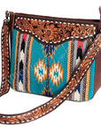 American Darling Large Crossbody Hand Tooled Saddle Blanket Genuine Leather Women Bag Western Handbag Purse