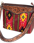 American Darling Large Crossbody Hand Tooled Saddle Blanket Genuine Leather Women Bag Western Handbag Purse