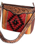 American Darling Large Crossbody Hand Tooled Saddle Blanket Genuine Leather Women Bag Western Handbag Purse