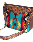 American Darling Large Crossbody Hand Tooled Saddle Blanket Genuine Leather Women Bag Western Handbag Purse